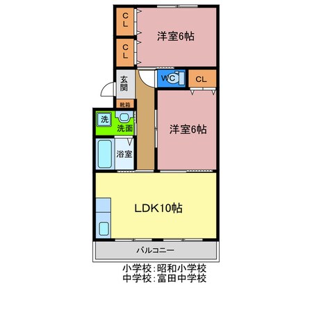 ガーデンヒルズ昭和町Ⅰの物件間取画像